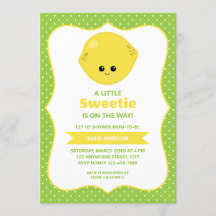 Schattige Little Sweetie Lemon Baby shower Kaart