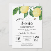 Schattige Little Sweetie Lemon Baby shower Kaart (Voorkant)