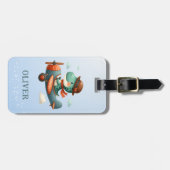 Schattige Little Trex Dinosaurus Vliegtuig Bagagelabel (Voorkant horizontaal)