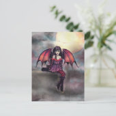 Schattige Little Vampire Fairy Art Briefkaart (Staand voorkant)