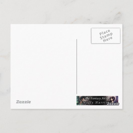 Schattige Little Vampire Fairy Art Briefkaart (Achterkant)