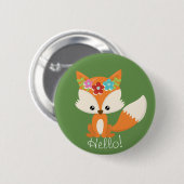 Schattige Little Woodland Fox Ronde Button 5,7 Cm (Voorkant /achterkant)