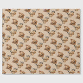 Schattige Little Yorkie Yorkshire Terrier Dier Cadeaupapier (Vlak)