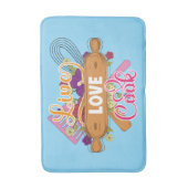 Schattige live liefde kook woord kunst keuken badmat (Voorkant Verticaal)