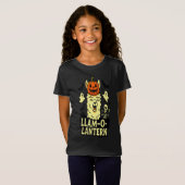 Schattige “Llam-O-Lantern” Kinder Halloween T-shirt (Voorkant volledig)