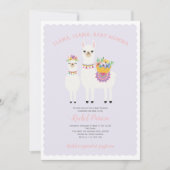 Schattige, Llama baby shower Kaart (Voorkant)