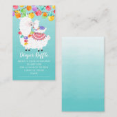 Schattige Llama Mama Baby shower Luier Raffle Tick Informatiekaartje (Voorkant / Achterkant)