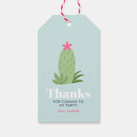 Schattige Llama Meisje Verjaardag Cadeaulabel (Achterkant)