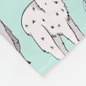 Schattige Llama Pattern op Groen Fleece Deken (Hoek)
