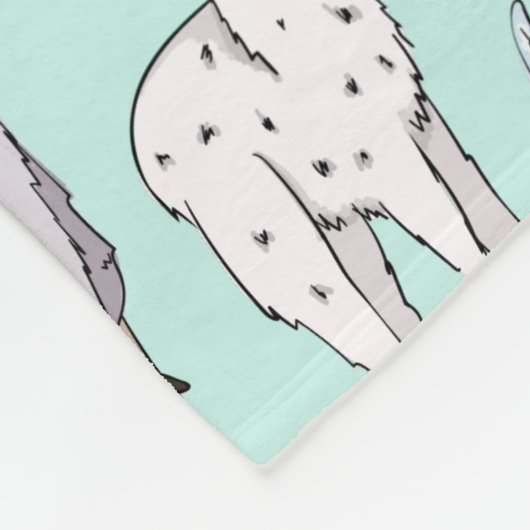 Schattige Llama Pattern op Groen Fleece Deken (Hoek)