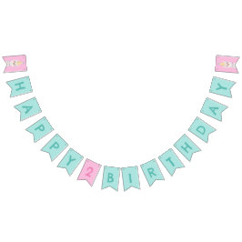 Schattige Llama verjaardagsfeestje bunting banner