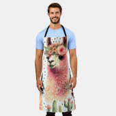  Schattige Llama Waterverf Schort (Gedragen)