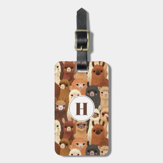 Schattige Llamas-Bagagelabel Bagagelabel (Voorkant verticaal)