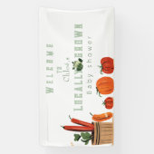 Schattige Lokaal geteeld Boerenmarkt baby shower Spandoek (Verticaal)