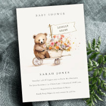 Schattige lokaal geteeld Teddy Floral Cart Baby sh