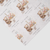 Schattige lokaal geteeld Teddy Floral Cart Baby sh Tissuepapier (Detail)