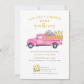 Schattige lokaal geteeld waterverf Baby shower Kaart (Voorkant)