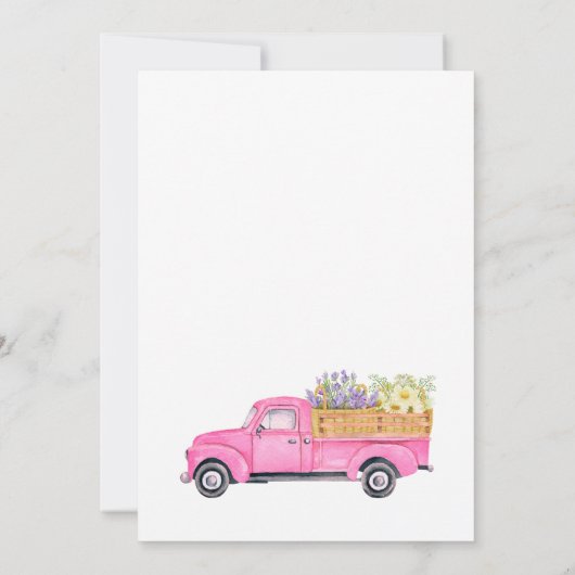 Schattige lokaal geteeld waterverf Baby shower Kaart (Achterkant)