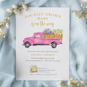 Schattige lokaal geteeld waterverf Baby shower Kaart