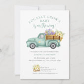 Schattige lokaal geteeld waterverf neutraal Baby s Kaart (Voorkant)