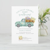 Schattige lokaal geteeld waterverf neutraal Baby s Kaart (Staand voorkant)