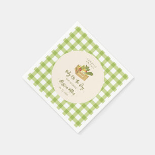 Schattige Lokale Boeren Groenten Baby Shower Servet