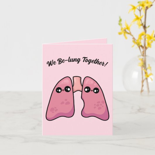 Schattige longen - Menselijke biologie Kaart (Gele Bloem)