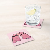 Schattige longen - Menselijke biologie Kartonnen Onderzetters (Insitu)