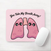 Schattige longen - Menselijke biologie Muismat (Met muis)