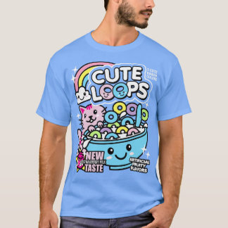 Schattige Loops Kawaii Cereal T-shirt