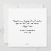 Schattige Lop Eared Bunny Flowers Happy Easter Feestdagenkaart (Achterkant)