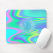 Schattige Lotus, holografische regenboog Muismat (Met muis)