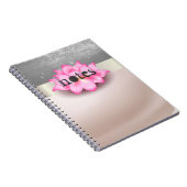 Schattige Lotus Stripe Notitieboek (Rechterzijde)