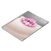 Schattige Lotus Stripe Notitieboek (Linkerzijde)