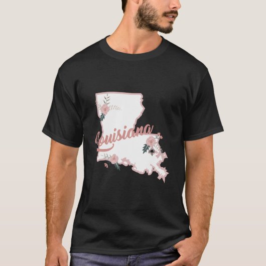 Schattige Louisiana State Floral Roos T-shirt (Voorkant)