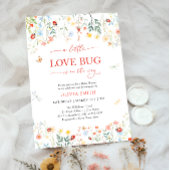 Schattige Love Bug Wildflower Baby shower Kaart
