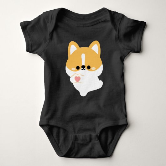 Schattige Love Corgi Romper (Voorkant)