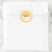 Schattige Love Corgi Ronde Sticker (Tas)