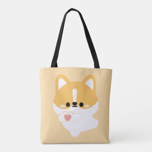 Schattige Love Corgi Tote Bag (Achterkant)