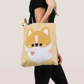 Schattige Love Corgi Tote Bag (Dichtbij)