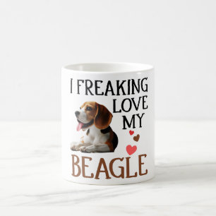 Schattige Love My Beagle Dog Koffiemok