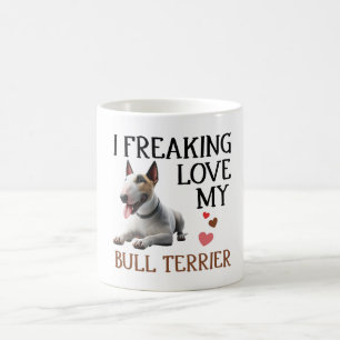 Schattige Love My Bull Terrier Dog Koffiemok