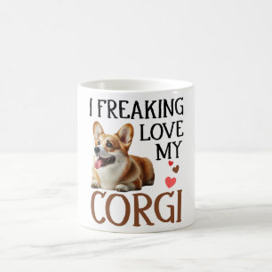 Schattige Love My Corgi Dog Koffiemok