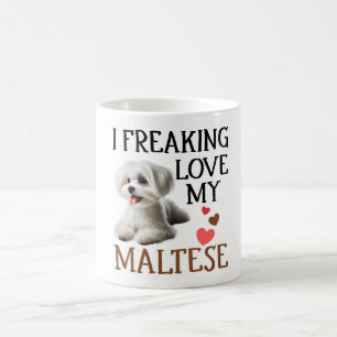 Schattige Love My Maltese Dog Koffiemok