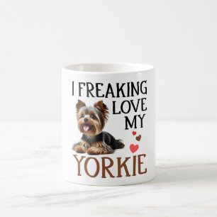 Schattige Love My Yorkie Dog Koffiemok
