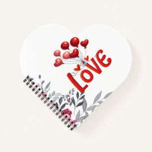 Schattige "Love" Puppy Spiral Notitieboek