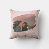 Schattige Love You Custom Photo voor Paar Roze Blo Kussen (Achterkant)