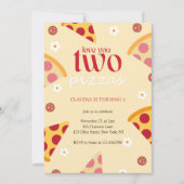 Schattige Love You Two Pizzas Tweede Verjaardagsfe Kaart (Voorkant)