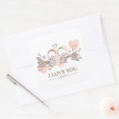 Schattige Lovebirds In Love Valentijn Sticker Seal (Envelop)