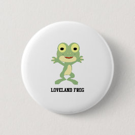 Schattige Loveland Kikker Ronde Button 5,7 Cm